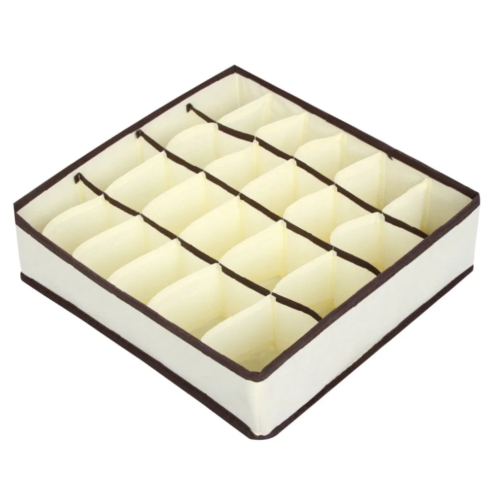 Organizador de Roupas Íntimas com Divisores Ajustáveis em Plástico para Economia de Espaço