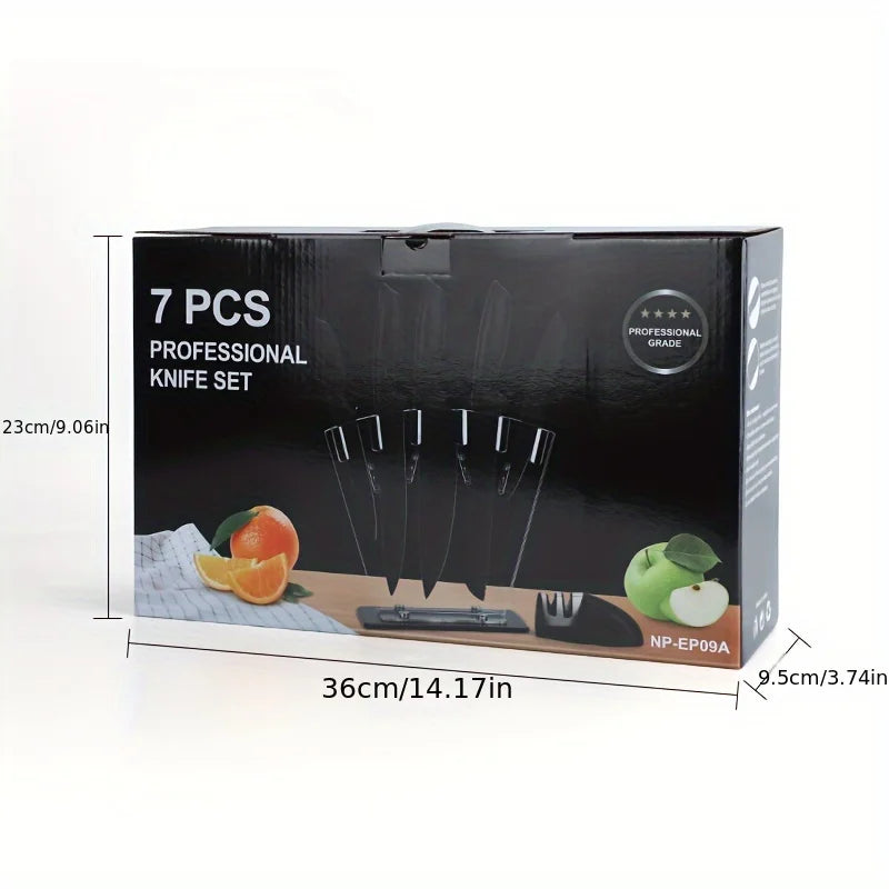 Faca Profissional Para Cozinha Com Suporte Inoxidável