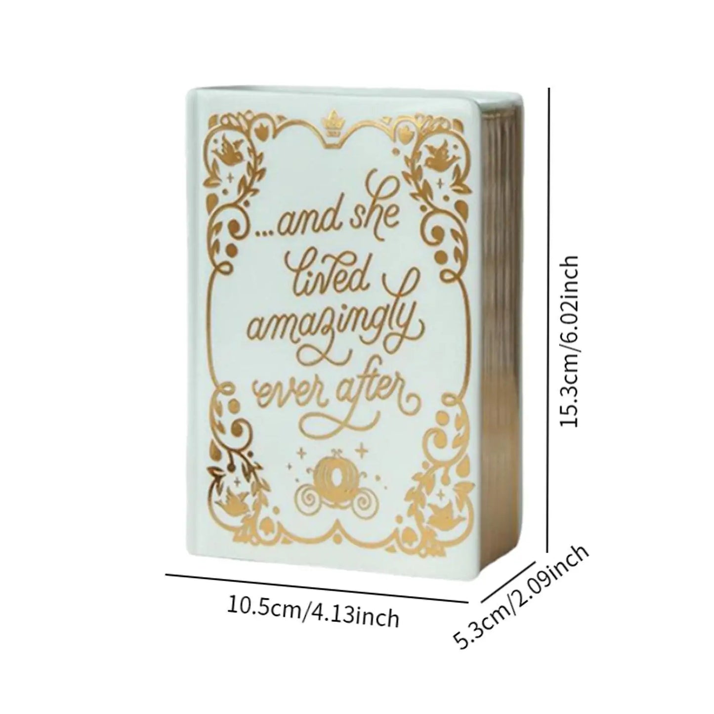 Vaso Decorativo Cerâmico Em Formato Livro Para Sala