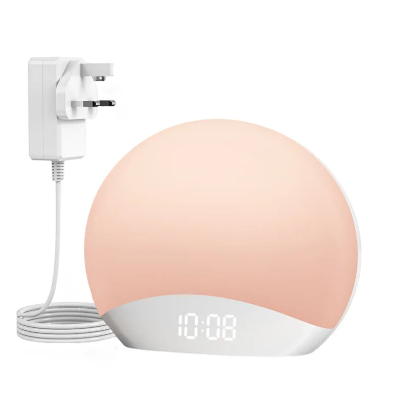 Despertador Solar Regulável Para Mesa Com Luz Noturna