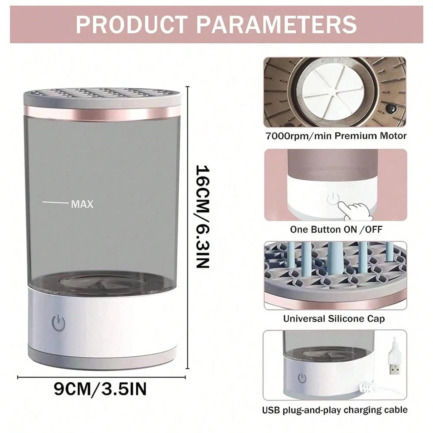 Equipamento Ultraeficiente Multifuncional Para Escovas Maquiagem Elétrica
