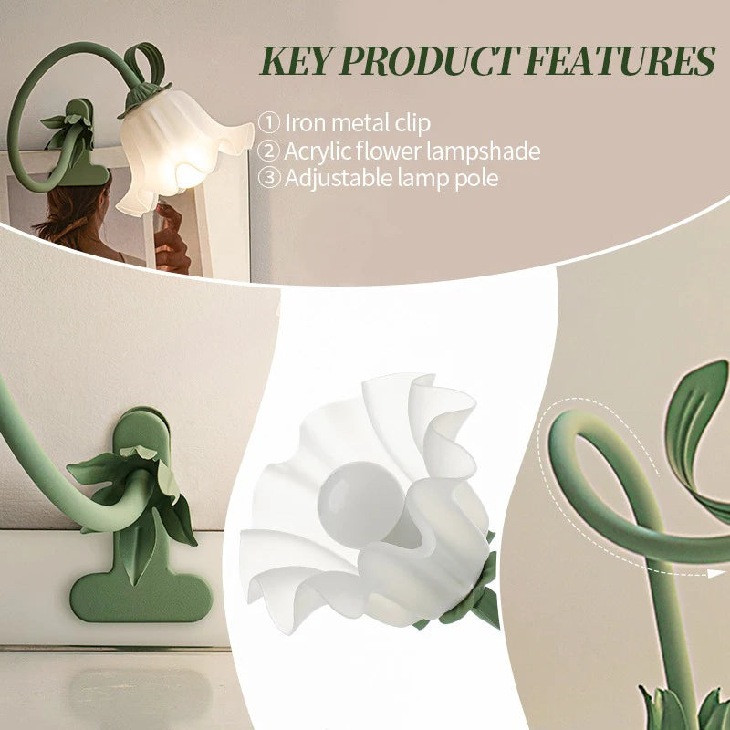 Luminária De Mesa Para Quarto Braço Ajustável LED