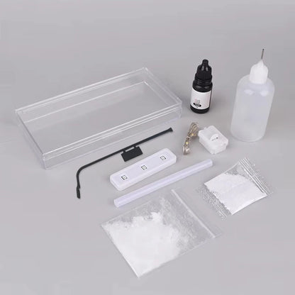 Iluminação Decorativa LED Para Mesa Com Neve Artesanal