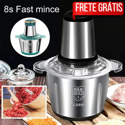 Processador Elétrico de Alimentos Multifuncional Inoxidável Ultraresistente