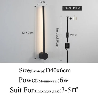 Lâmpada De Parede Minimalista Para Sala LED