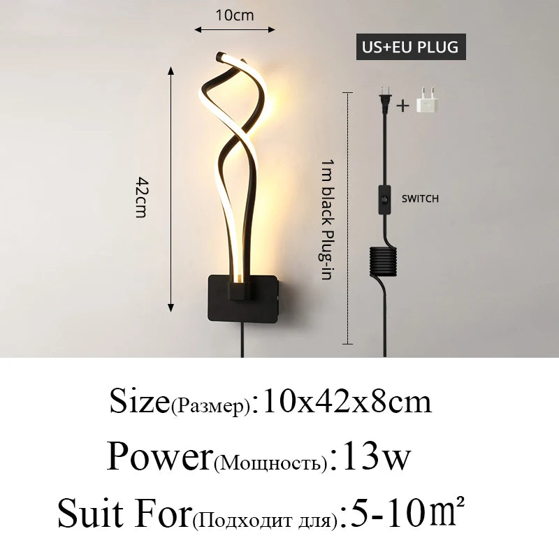 Lâmpada De Parede Minimalista Para Sala LED