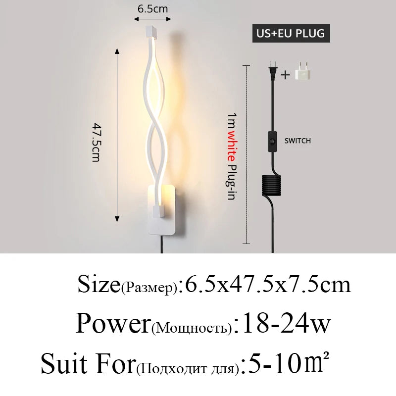 Lâmpada De Parede Minimalista Para Sala LED