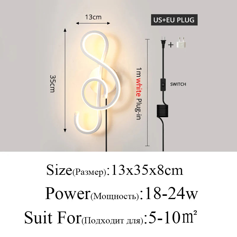 Lâmpada De Parede Minimalista Para Sala LED