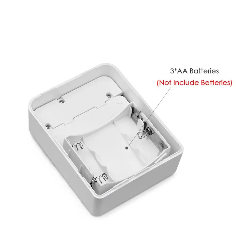 Luz Noturna LED para Escadas ComDetectorMovimentoPIRBateriaAAAlimentadaPorPilhaAA