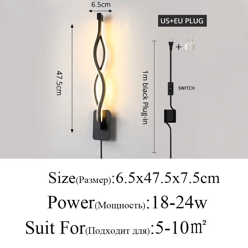 Lâmpada De Parede Minimalista Para Sala LED