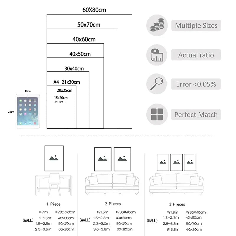 Pintura Para Sala De Estar Abstrata Nórdica Contemporânea