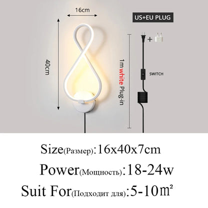 Lâmpada De Parede Minimalista Para Sala LED