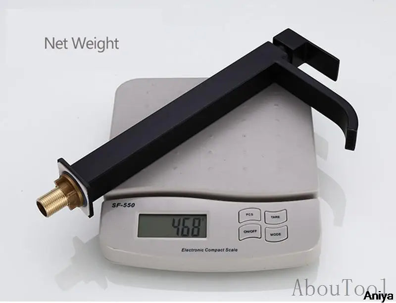 Torneira Cachoeira Para Banheiro Em Aço Inoxidável Preto