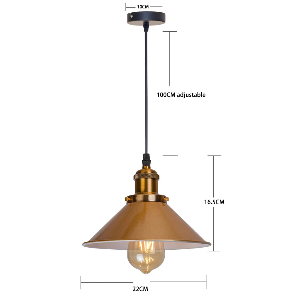 Luminária Pendente Vintage Loft Para Sala Com LED