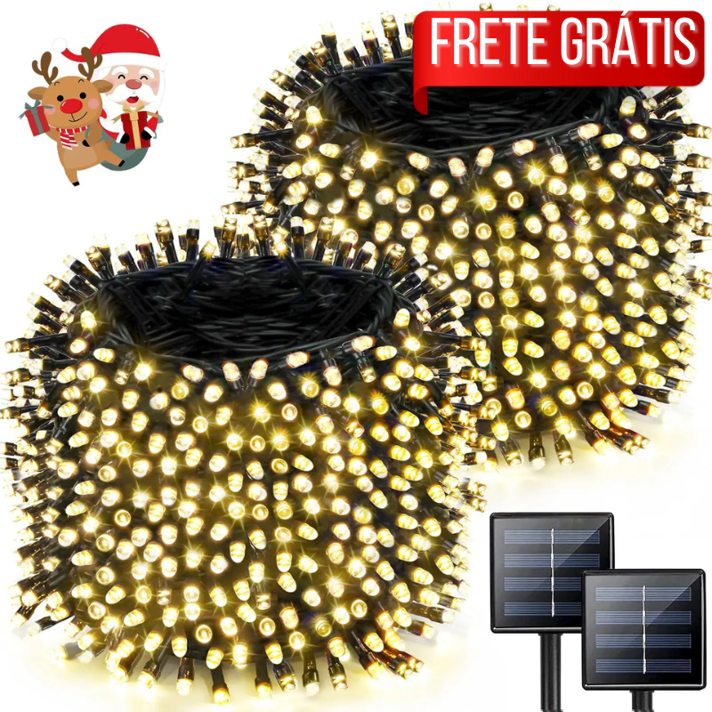 Luzes Decorativas Externas Com Energia Solar Com LED IP65 Natal Festas Casamento
