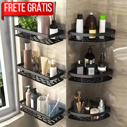 Prateleira Suporte Porta Shampoo Banheiro Cozinha Instalação com Adesivo ProFix