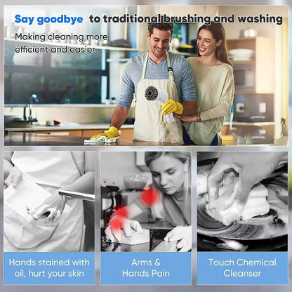 Escova Rotativa Elétrica USB Com Cinco Cabeças