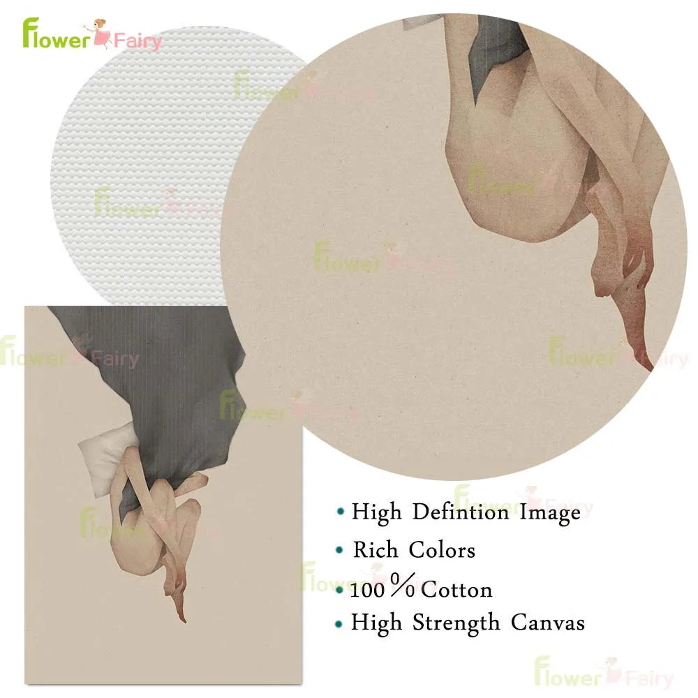 Pintura Abstrata Minimalista Para Sala Estar Nórdico Contemporâneo