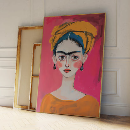 Pintura Em Tela Abstrata Moderna Para Sala Frida