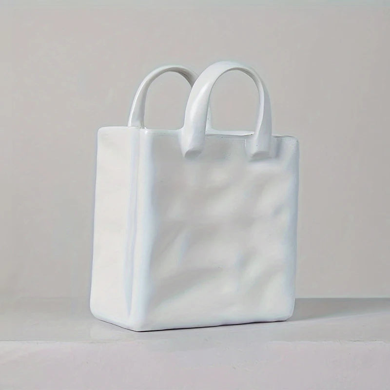Vaso Em Forma De Bolsa Para Mesa Decorativo