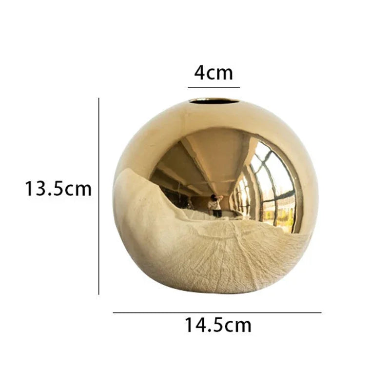 Vaso Oval de Cerâmica Decorativo Minimalista Sala Nórdica