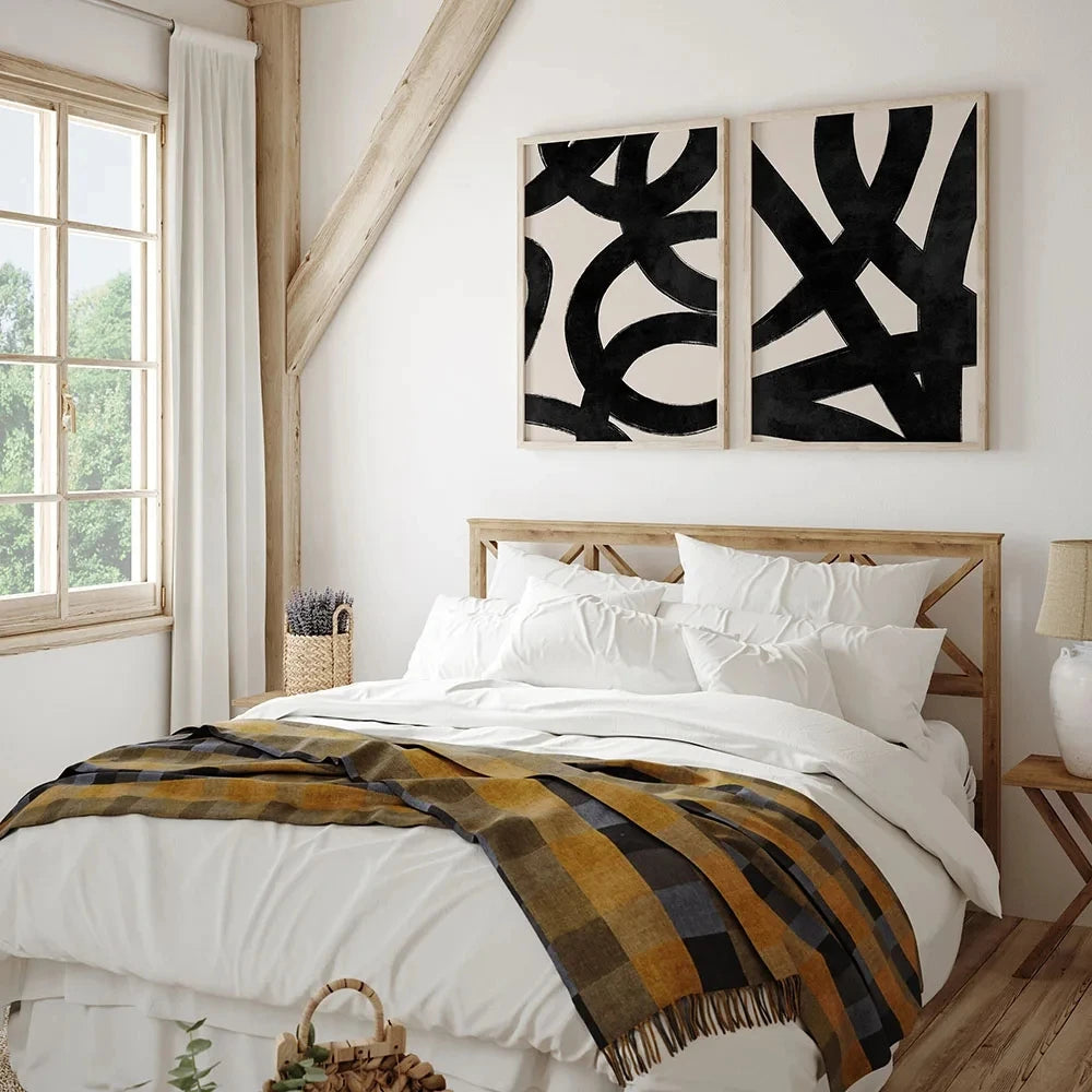 Pôster Decorativo Abstrato Para Sala De Estar Minimalista