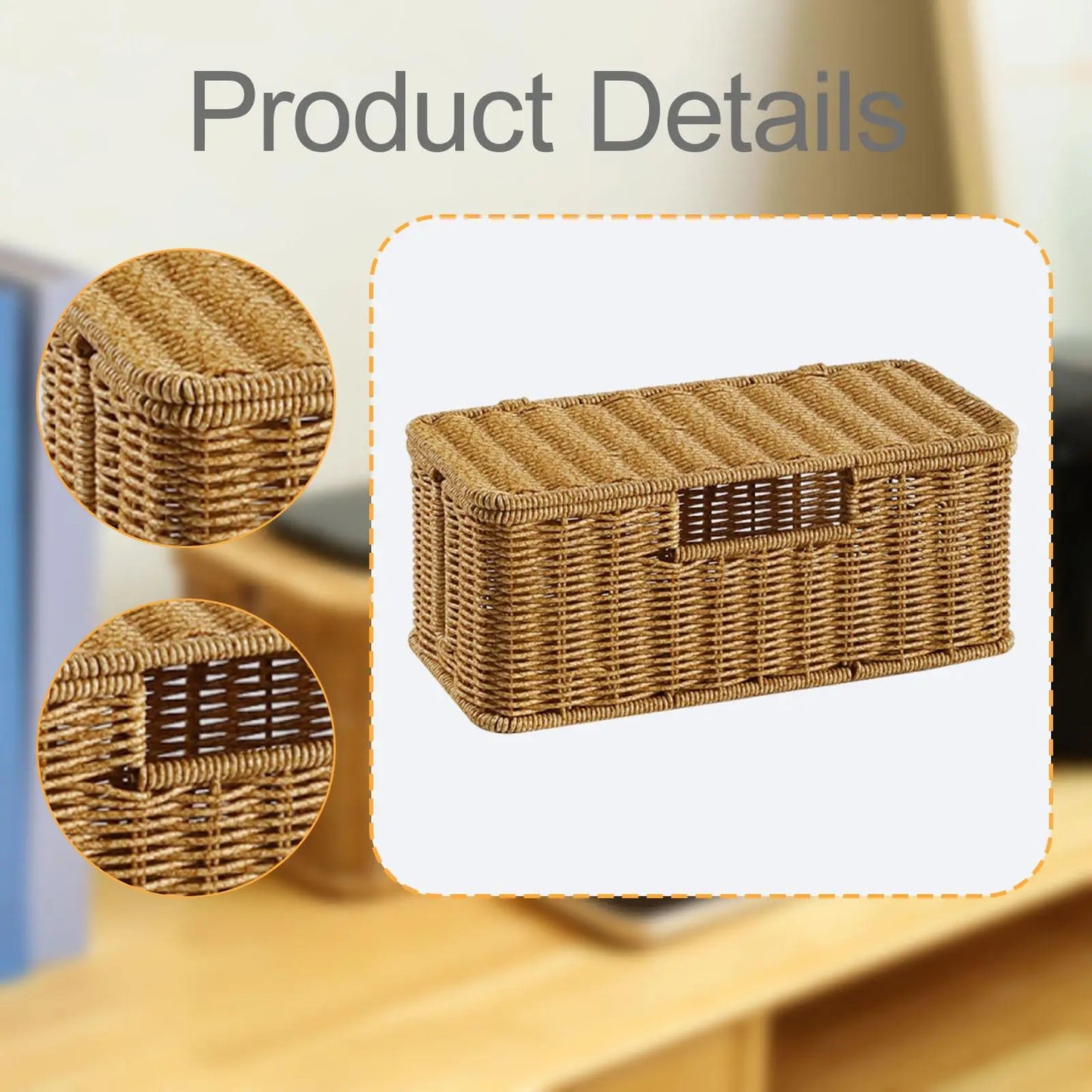 Caixa Organizadora Multiuso Com Tampa Protetora Elegante e Gestao De Fios