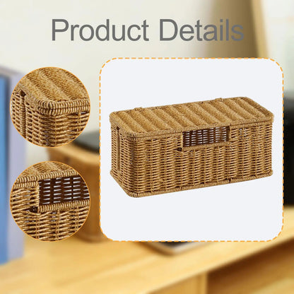 Caixa Organizadora Multiuso Com Tampa Protetora Elegante e Gestao De Fios