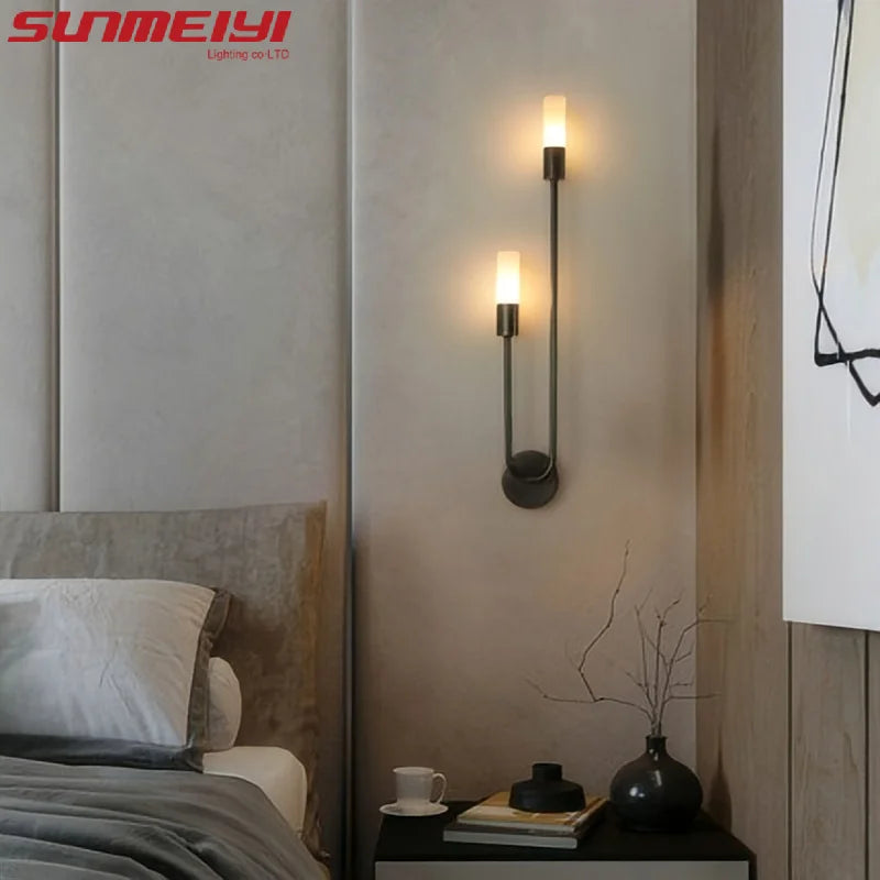 Luminária LED Premium Minimalista Dourada para Sala Estar