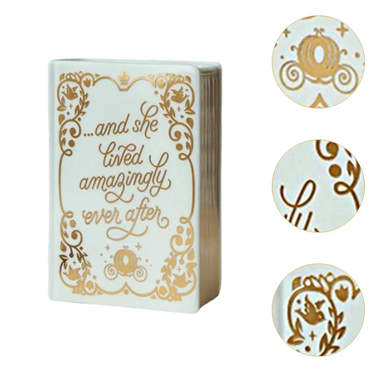 Vaso Decorativo Cerâmico Em Formato Livro Para Sala