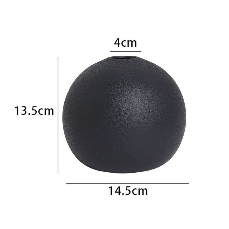 Vaso Oval de Cerâmica Decorativo Minimalista Sala Nórdica