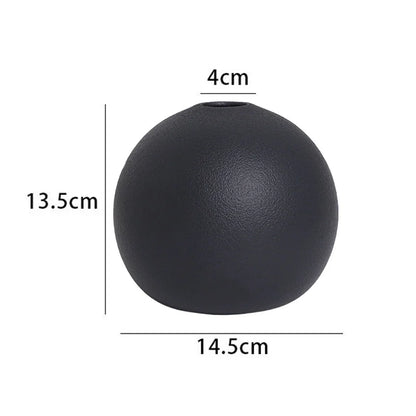 Vaso Oval de Cerâmica Decorativo Minimalista Sala Nórdica