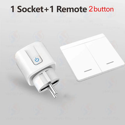 Tomada Inteligente Doméstica Com Controle Remoto RF 433MHz