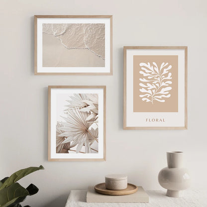 Pintura Em Tela Para Quarto Com Folhas Abstratas