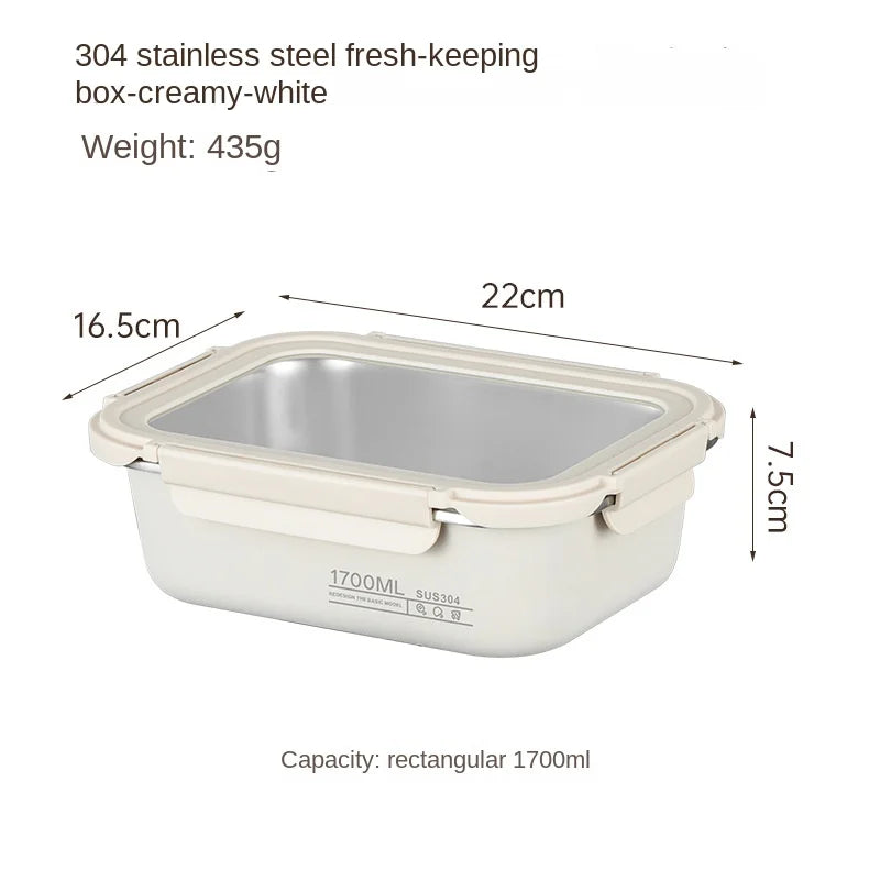 Recipiente Hermético Em Aço Inoxidável Para Refeições Multiuso