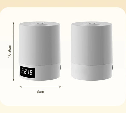 Luz Noturna Com Relógio Digital Cabeceira Quarto Regulável