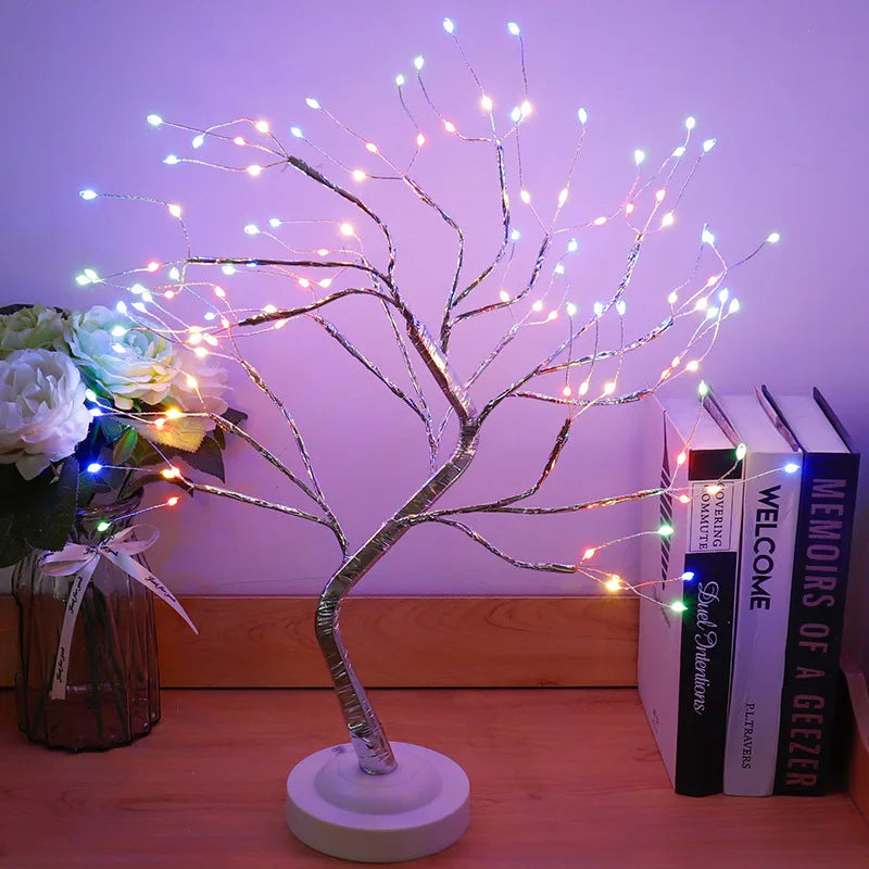 Árvore LED Decorativa Multifuncional Para Quarto Com Toque