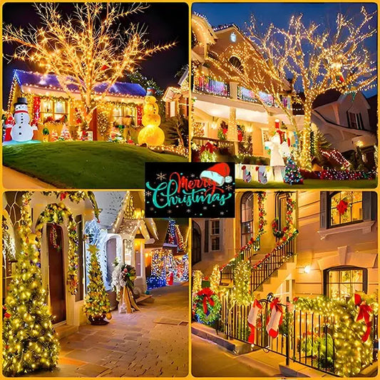 Luzes Decorativas Externas Com Energia Solar Com LED IP65 Natal Festas Casamento