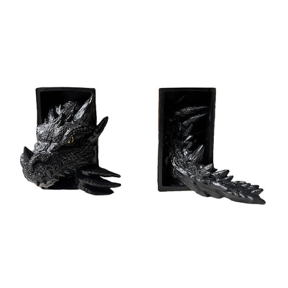 Suporte De Livro Dragão Em Resina Estante Decorativa