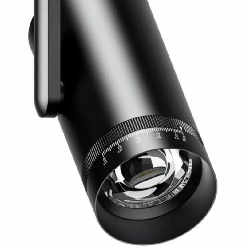 Luminária de Trilho LED COB Dimável para Teto, Spotlight com Ângulo Ajustável 10° a 55°, Sala de Jantar e Quarto