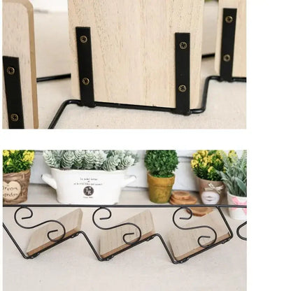 Quadro Escada Retrô Para Parede Com Vasos Ornamentais