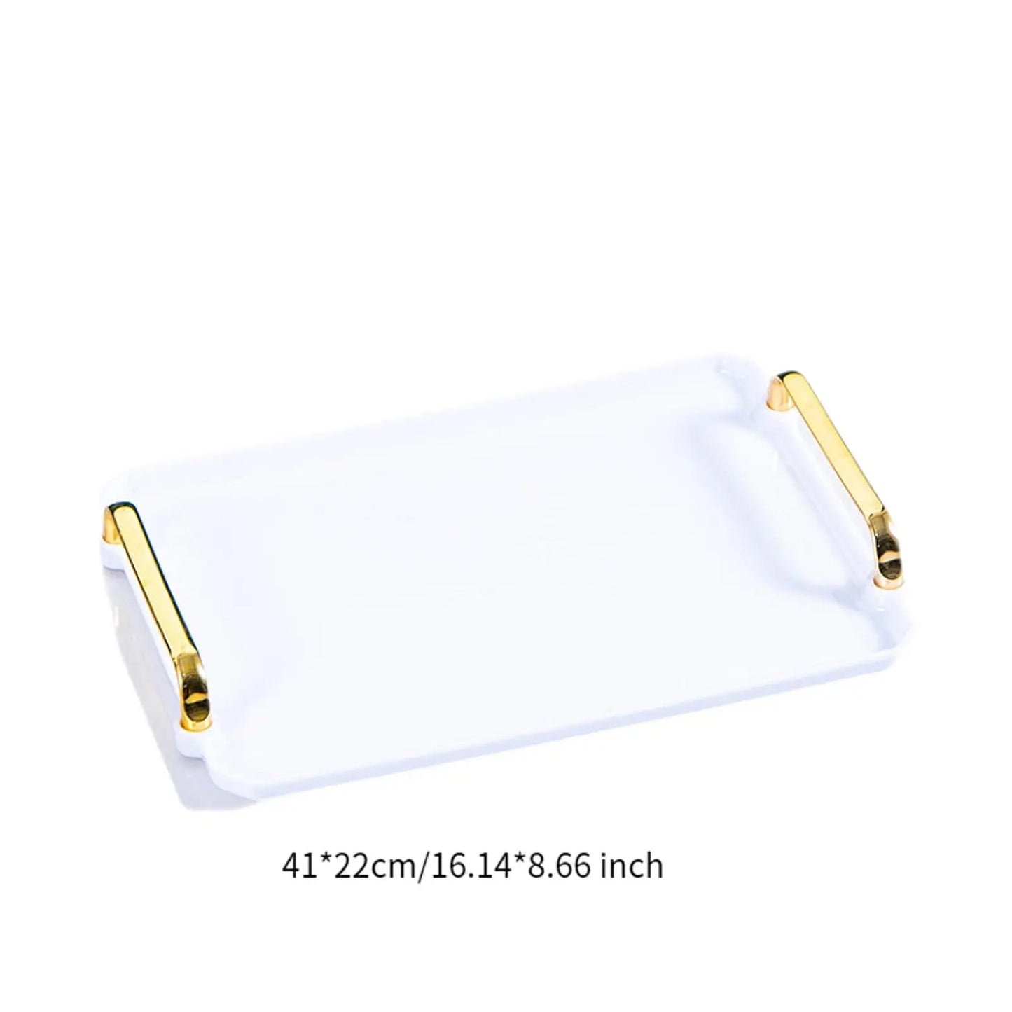 Bandeja De Serviço Retangular Para Maquiagem Com Alça