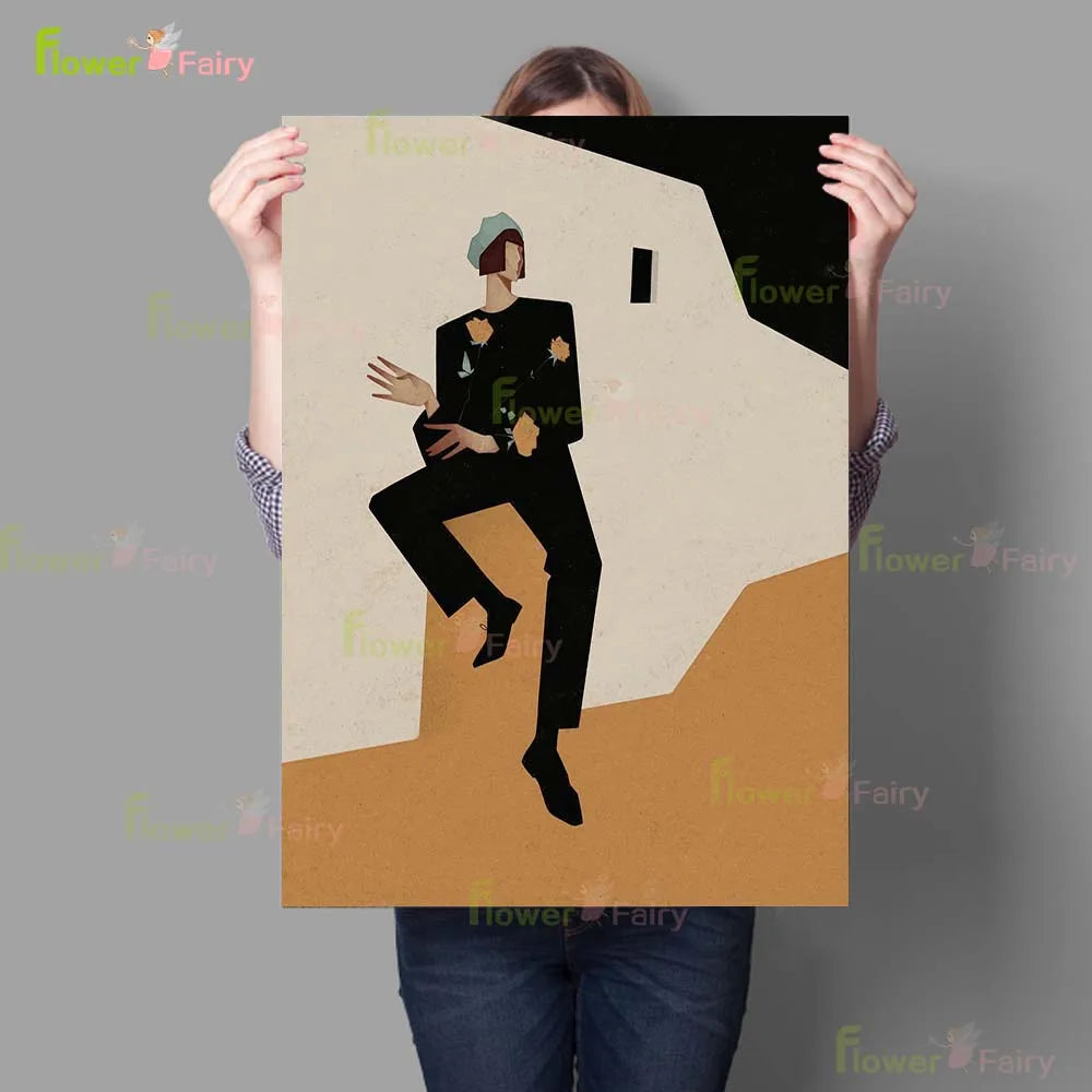 Pintura Abstrata Minimalista Para Sala Estar Nórdico Contemporâneo