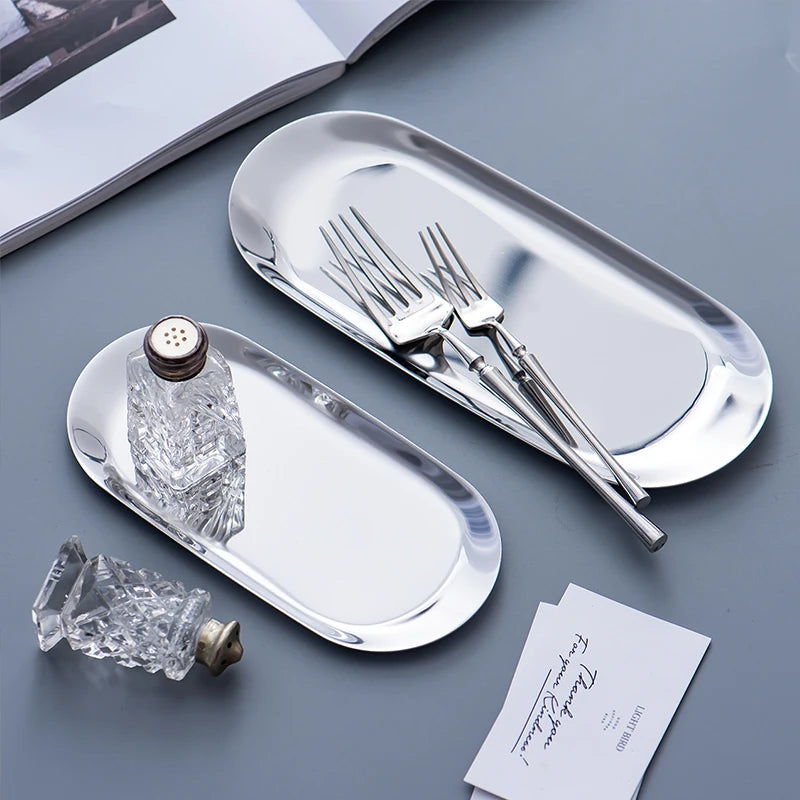 Bandeja De Ouro Rosa Para Jóias Nórdicas Organizador