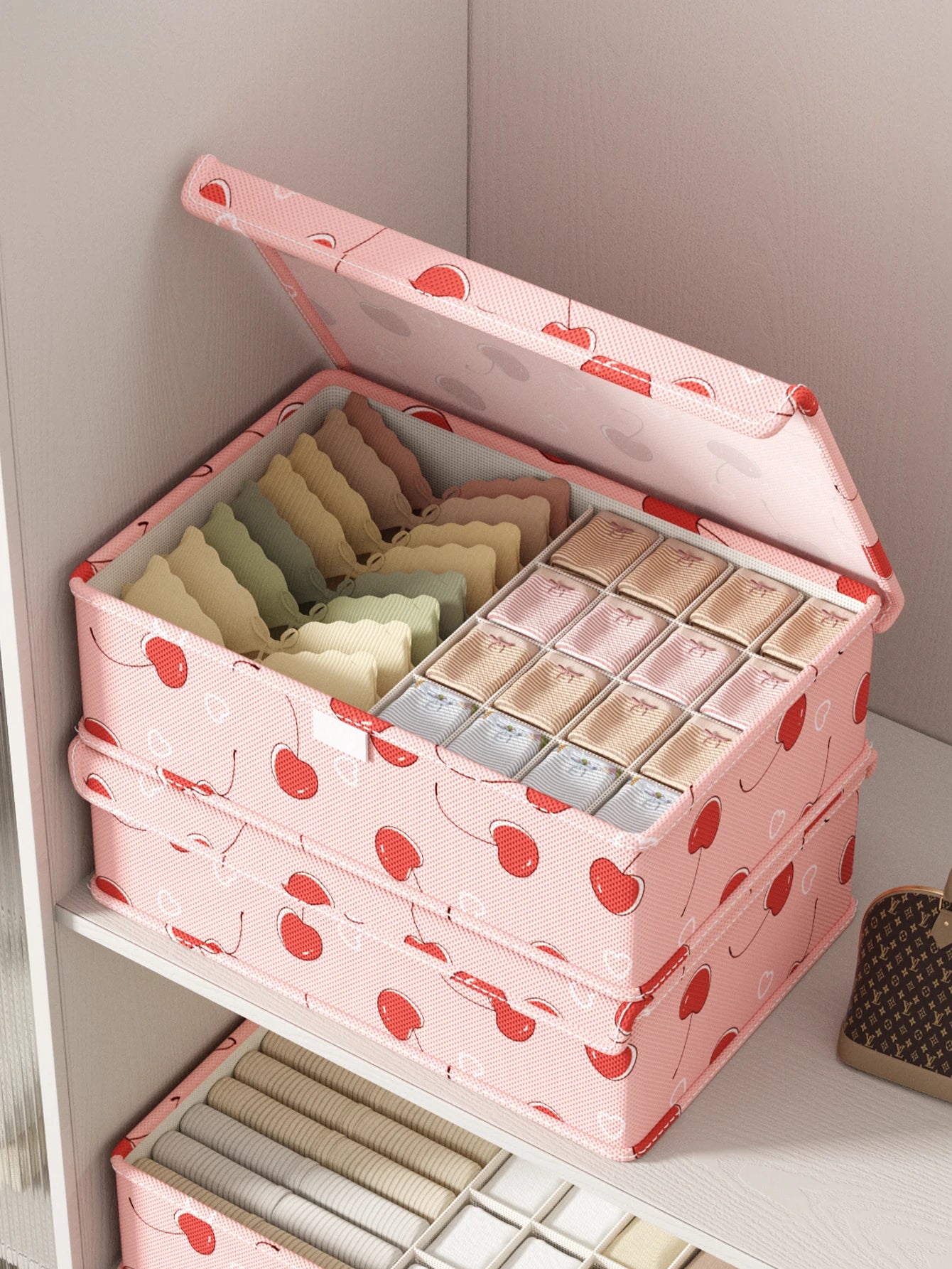 Organizador de Roupas Íntimas Dobrável com Design Moderno Praticidade Diaria