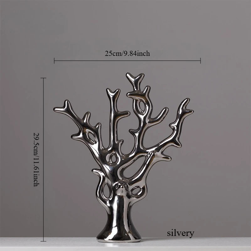 Estatueta Cerâmica Moderna Para Decoração De Mesa Cervo