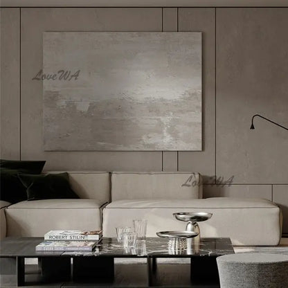 Impressão Decorativa Em Tela Horizontal Texturizada Para Sala