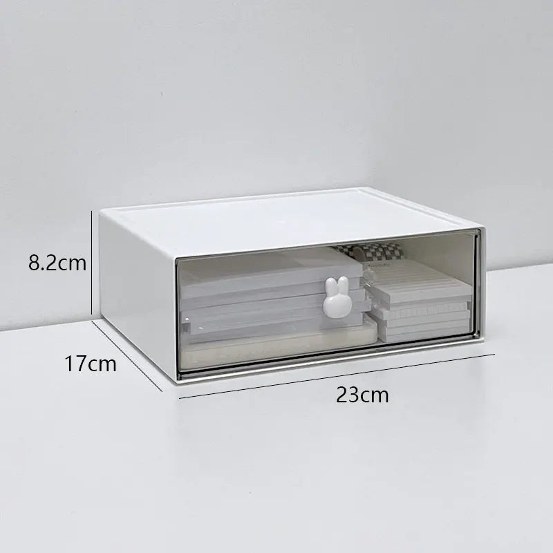 Organizador De Mesa 3 Camadas Com Gavetas Amplo Armazenamento Design Moderno Para Maquiagem E Joias