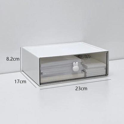 Organizador De Mesa 3 Camadas Com Gavetas Amplo Armazenamento Design Moderno Para Maquiagem E Joias