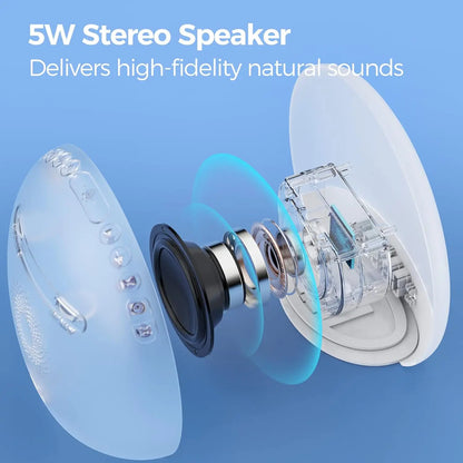 Despertador Solar Regulável Para Mesa Com Luz Noturna